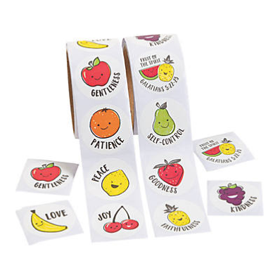 Fruit Of The Spirit Scented Sticker Roll 1 1/2" 100/roll