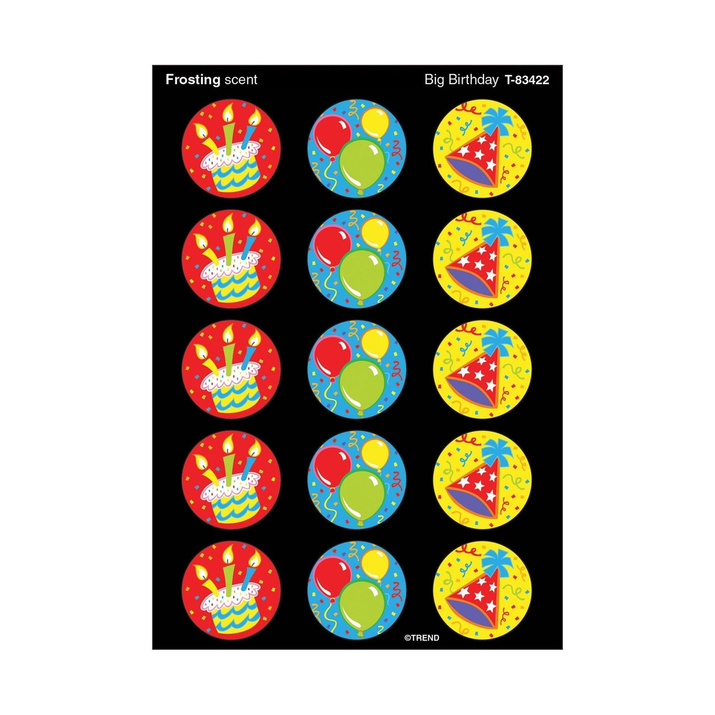 Birthday Scent Stickers 1" (4 Sheets)