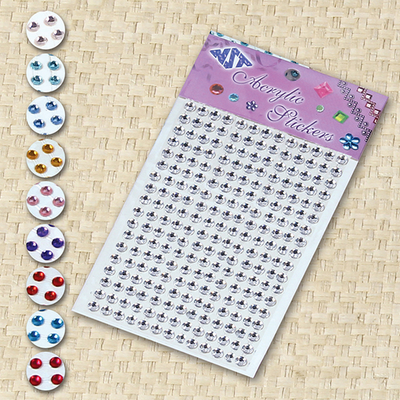 Adhesive Rhinestone Pink 6mm 190/pk