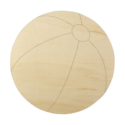 DIY Unfinished Wood Beach Ball Cutout, 15" diam.