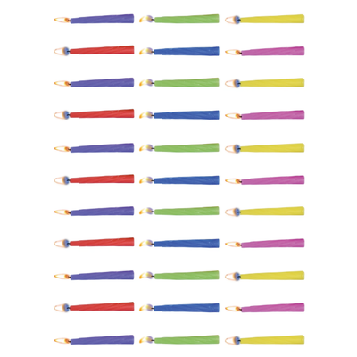 Candles Assorted Stickers Rectangle 35mm x 12mm Clear 10/pk