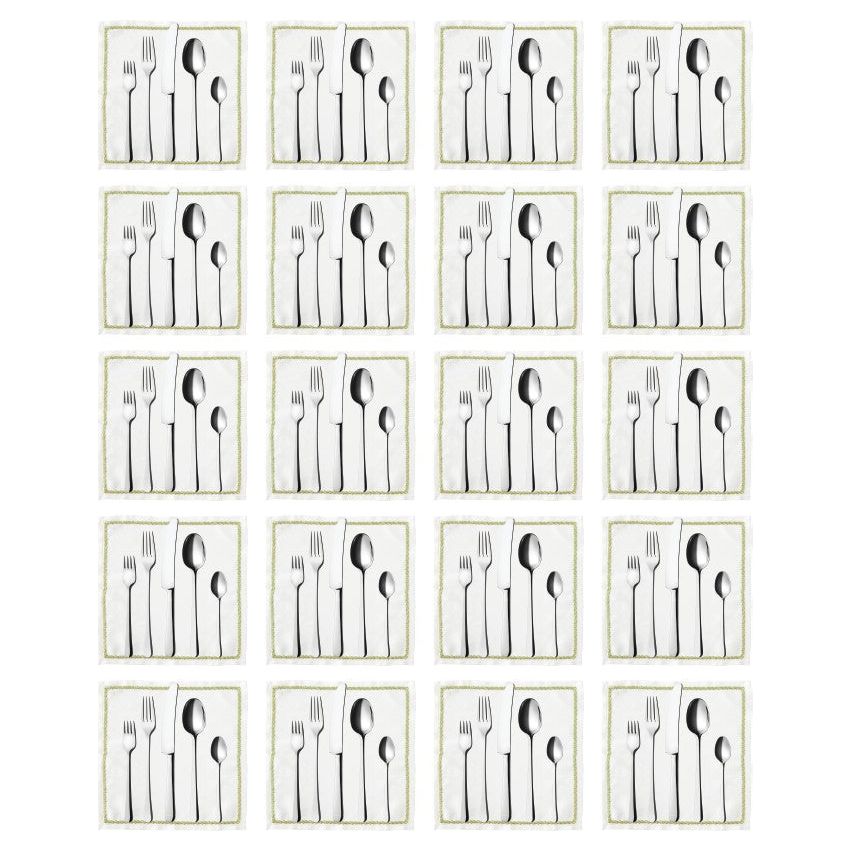 Cutlery Setting Stickers, Square 25mm 10/pk