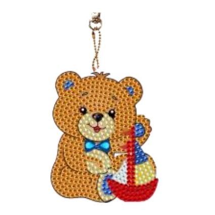 Rhinestone Cheery Bear Keychain- Sailor Bear