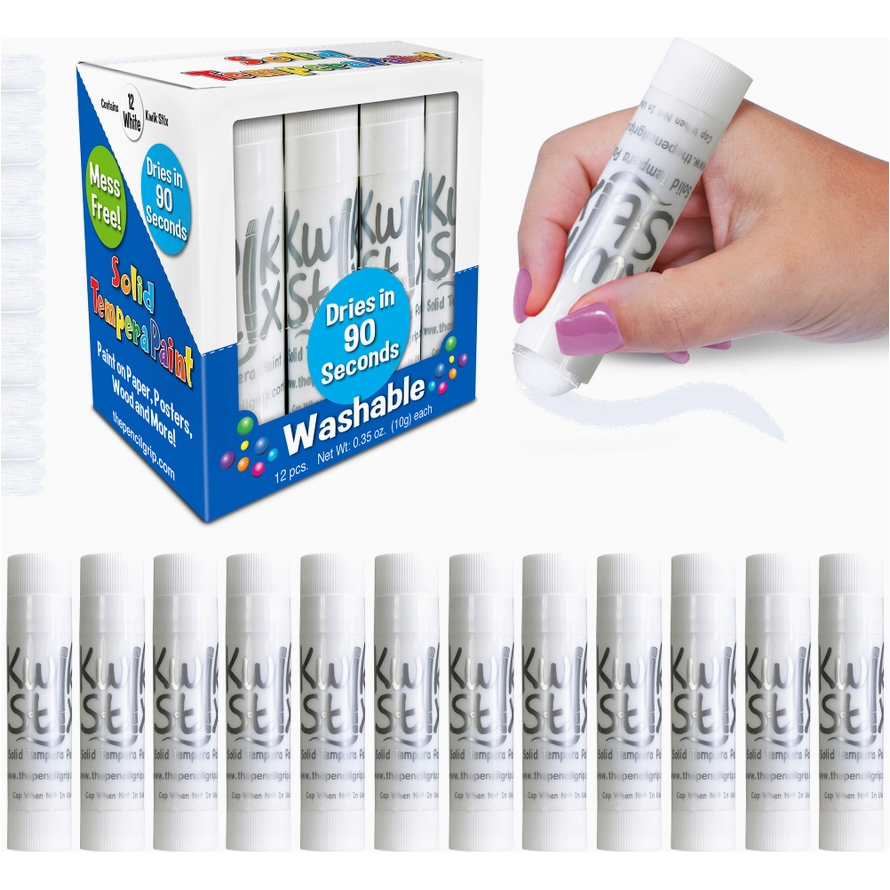 Kwik Stix Solid Paint Bulk White 12 Count
