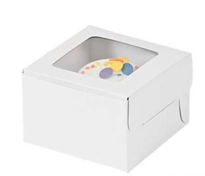 Paper White Cupcake Boxes 4 1/2" 12/pk.