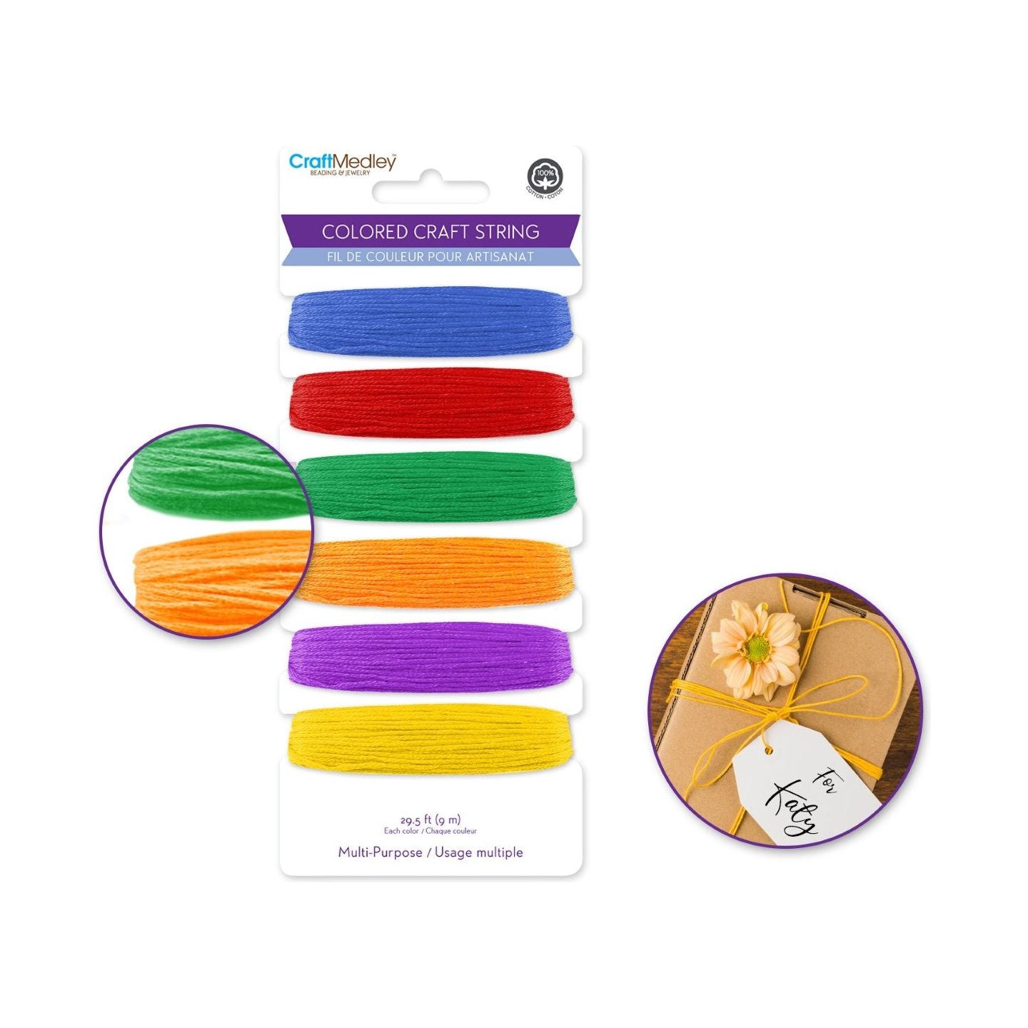 cotton Colored Craft String 59yd (glamour)  (Closeout)