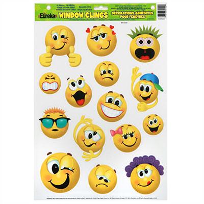 Emoticons Window Clings 12" x 17" 1pk