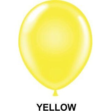 Helium Balloons 100/pk (Yellow) 12"