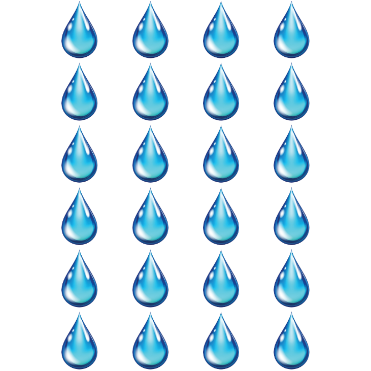 Raindrop Stickers 1" Round 25mm Clear 10/pk
