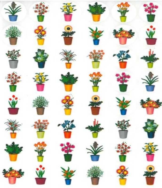 Plants Sticker 3/4" (10 Sheets)