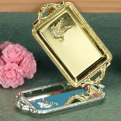 3.375" RECTANGULAR TRAY W/DOVE