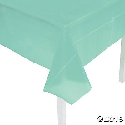 Mint Plastic Tablecover (54" X 108")