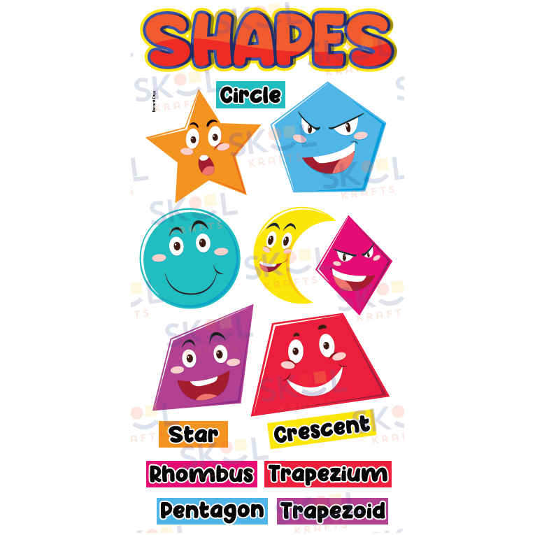 Cartoons Shapes centerpiece Laminated (English)