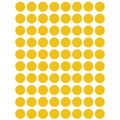 Color Coding Dot Stickers All 1/2" Gold 13mm 25/pk