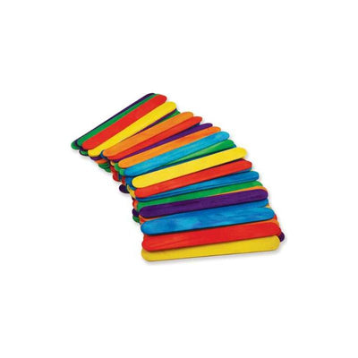 Jumbo Colored Craft Sticks 6" x 3/4" 50/pk