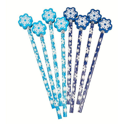 Snowflake Pencil With Top Erasers 12/pk (out of stock)