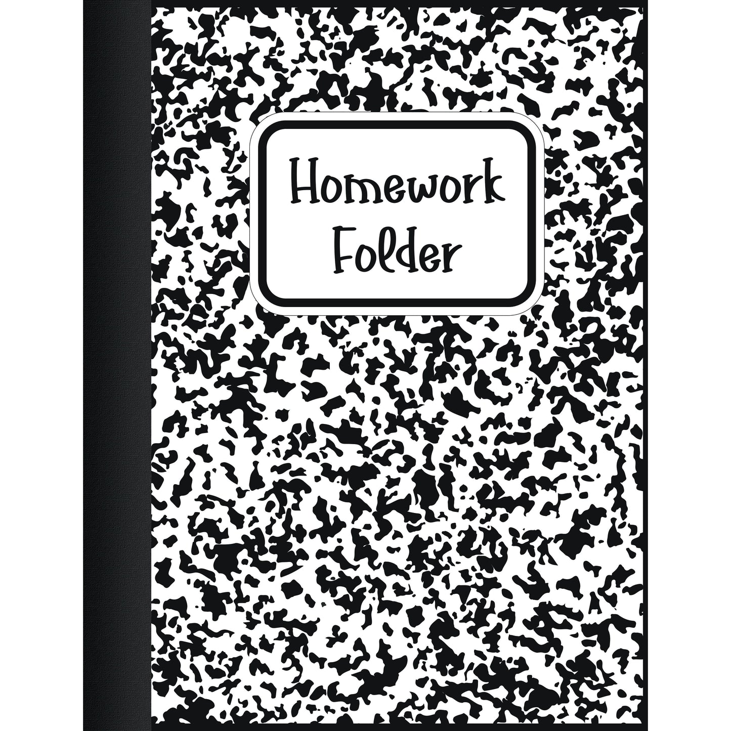 homework folder cover - composition notebook 8.5" x 11" 12/pk