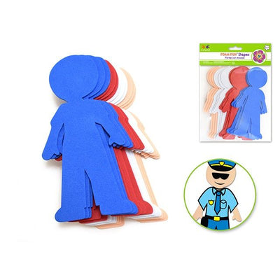 6" Foam Shapes 12 assorted Colors Boy