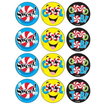 Large Candy Compli-MINTS, Peppermint Scent Stickers 1 1/4" (4 Sheets)