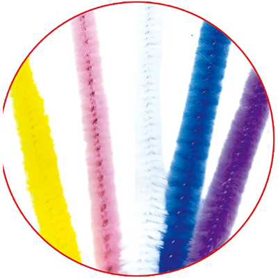 Chenille Stems Assorted Pastel 12" 40/pk