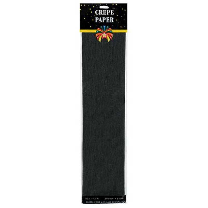 Crepe Paper Sheets 20" x 7.5' (Black)