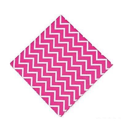 Paper Hot Pink Chevron Luncheon Napkins 16/pk