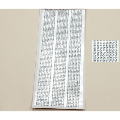 Adhesive Rhinestone Ribbon Silver 3mm 1800/pk