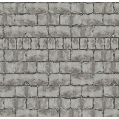 Vinyl Grey Brick Wall Background, 30 Ft. x 4 Ft.