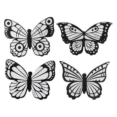 Butterflies Velvet Art Coloring Sheets, 4" x 3"- 24/pk