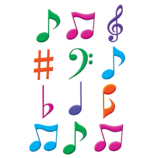 Musical Notes Mini Accents 2 5/8" 36/pk