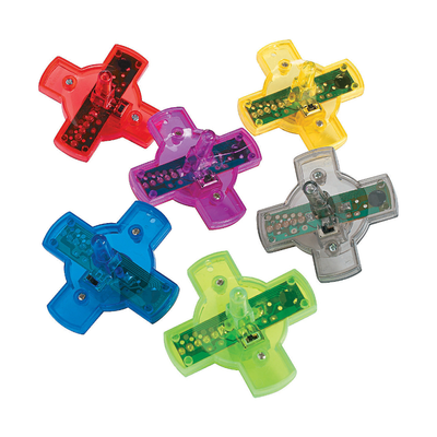 Plastic Light-Up Spin Tops 1pc 2 1/4"