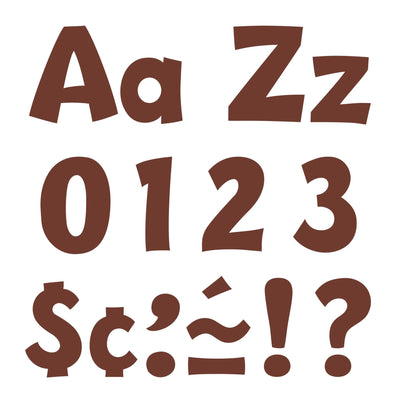 Chocolate Brown 4-Inch Playful Uppercase/Lowercase Combo Pack (English) Ready Letters (Discontinued)