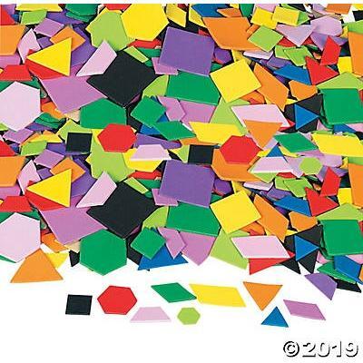 Mosaic Geometric Self-Adhesive Foam Shapes 1000/pk