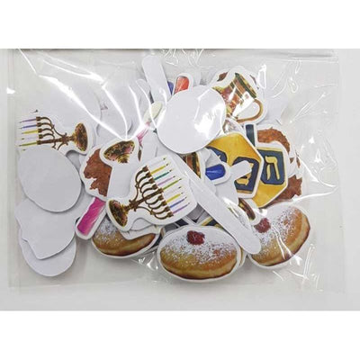 Chanukah Adhesive Foam Cut out Shapes 80 pcs/6 different shapes