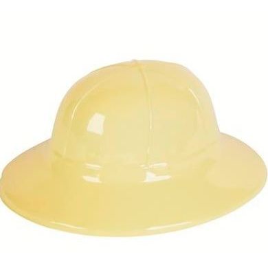 Tan Plastic Safari Hat 12/pk