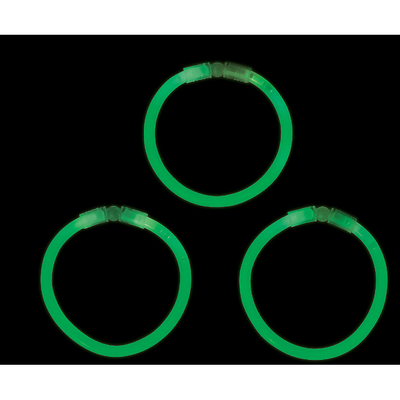 Glow In The Dark Bracelet 50/pk 8" Circle Green