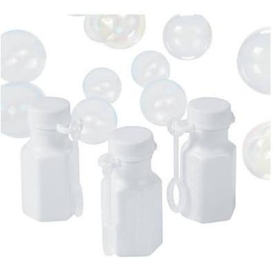 DIY White Mini Bubble Bottles - 48 Pc.