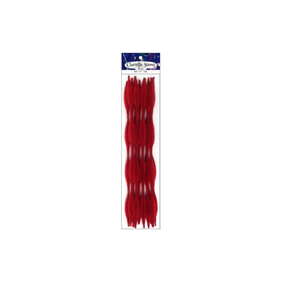 Chenille Bump Stem Red 12" 12/pk (closeout)