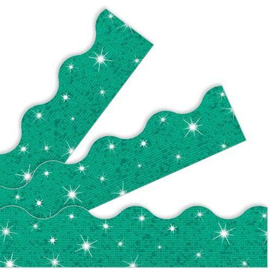 Teal Sparkle Trimmers Borders 2 3/16” x 35” 12/pk (discontinued)