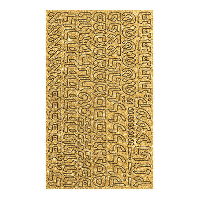 Alef Bais Stickers Medium Gold (1 Sheet)