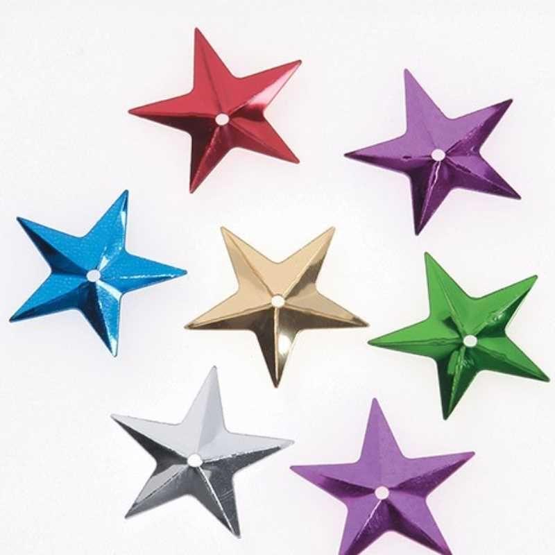 Sequin - Star - Assorted Color - 5.8 inches (Closeout)