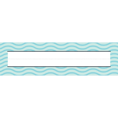 desk name strips - waves blue