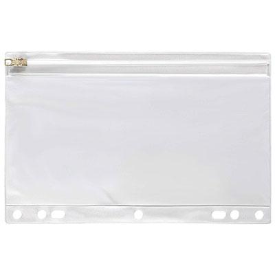 Vinyl Clear Plastic Zippered Binder Pouch 7" x 10"