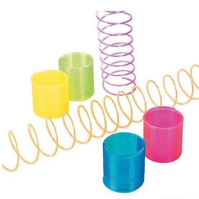 Plastic Mini Transparent Magic Neon Springs 12/pk