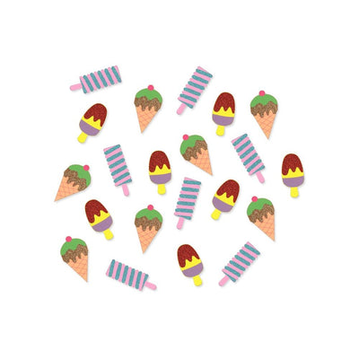 3D Foam-Fun Glitter Stickers Ice Cream