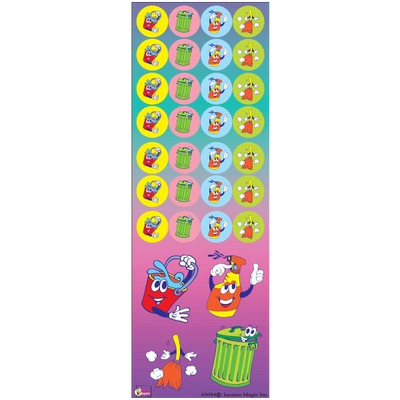 Cleaning Garbage Dot Stickers .5" (6 Sheets)