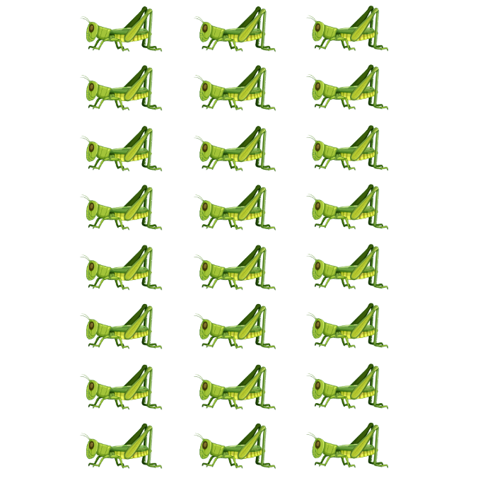 Grass Hopper Stickers Die Cut 1 1/4" X 3/4" Oval 35mm x 18mm Clear 10/pk