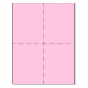Perforated Cards Pink 4/Pg 250/Pk (1000 cards)