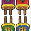 Stickers Colored Torah 4 on a Sheet (25 Sheets)