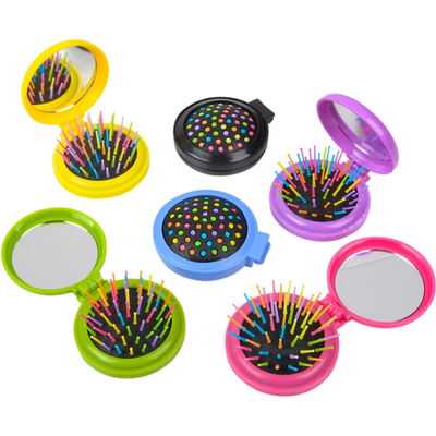 Compact Brush With Mirror 3" 12/pk